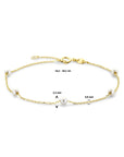 14K Geelgoud Armband Parels 16,5 - 18,5 Cm 4032354 - PansiteNederland.nl