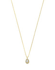 14K geelgoud collier druppel en zirkonia 43 - 45 cm 4032362