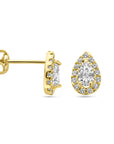 14K Geelgoud Oorknoppen Druppel En Zirkonia 8,5 Mm 4032363 - PansiteNederland.nl