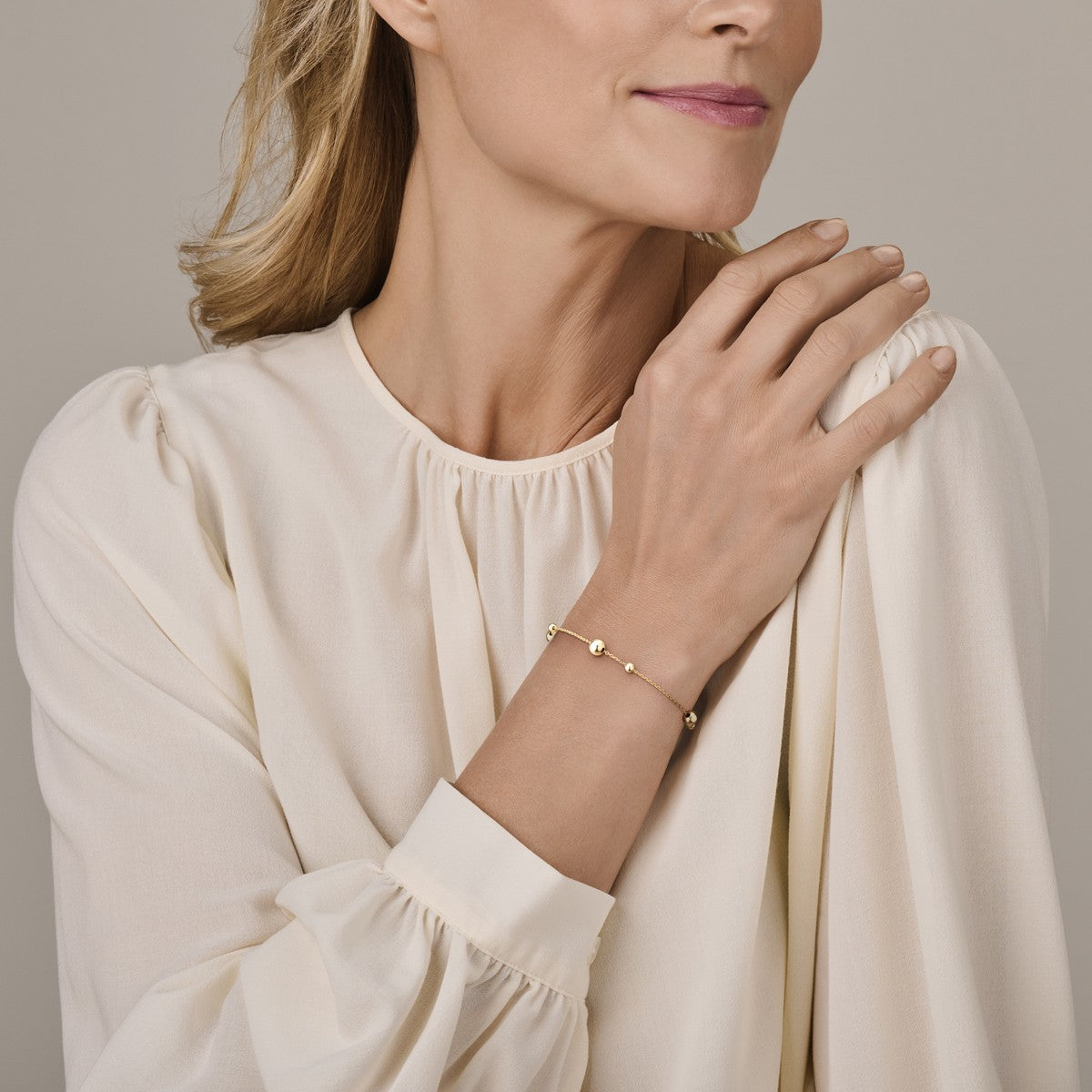 14K Geelgoud Armband Bolletjes 16,5 - 18,5 Cm 4032364 - PansiteNederland.nl