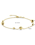 14K Geelgoud Armband Bolletjes 16,5 - 18,5 Cm 4032364 - PansiteNederland.nl