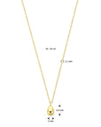 14K geelgoud collier druppel 42 - 45 cm 4032365 - PansiteNederland.nl