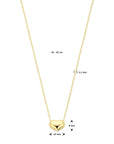 14K geelgoud collier hartje 42 - 45 cm 4032370 - PansiteNederland.nl