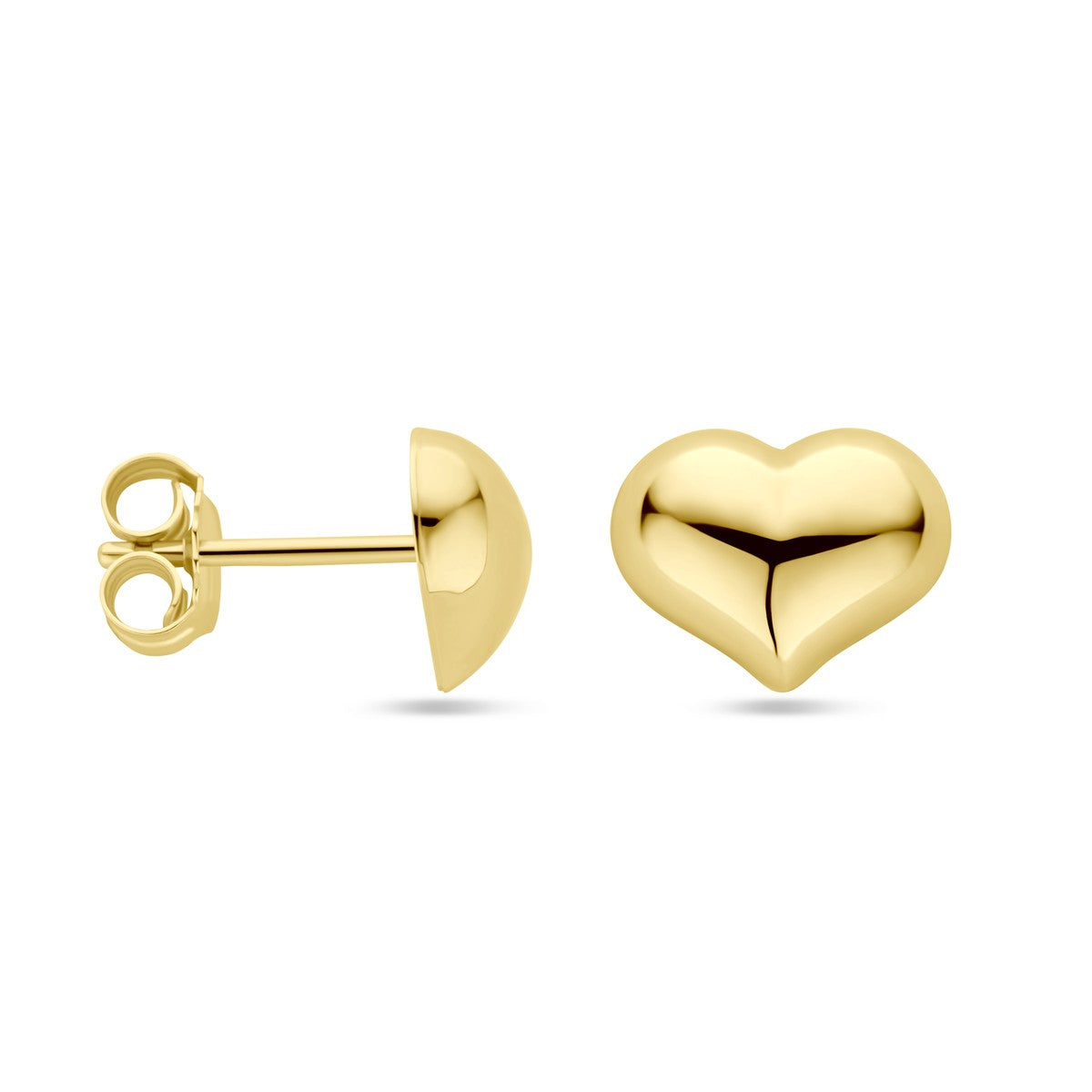 14K Geelgoud Oorknoppen Hartje 8 Mm 4032372 - PansiteNederland.nl