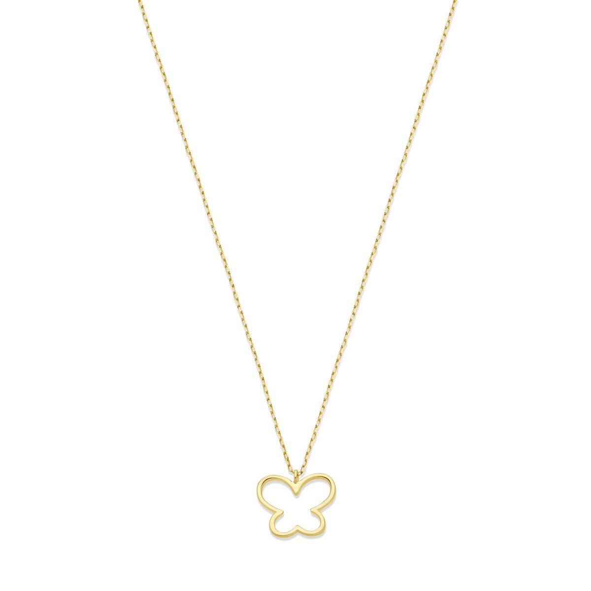 14K geelgoud collier vlinder 36 - 38 - 40 cm 4032374 - PansiteNederland.nl