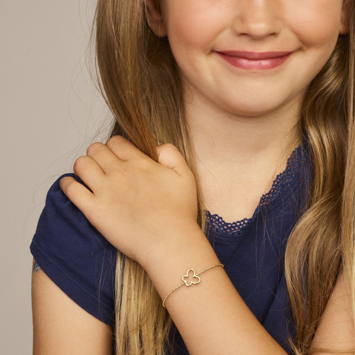14K Geelgoud Armband Vlinder 11 - 13 Cm 4032375 - PansiteNederland.nl
