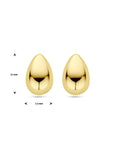 14K Geelgoud Oorknoppen Druppel 11 Mm 4032376 - PansiteNederland.nl