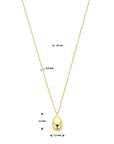 14K geelgoud collier druppel 42 - 45 cm 4032378 - PansiteNederland.nl