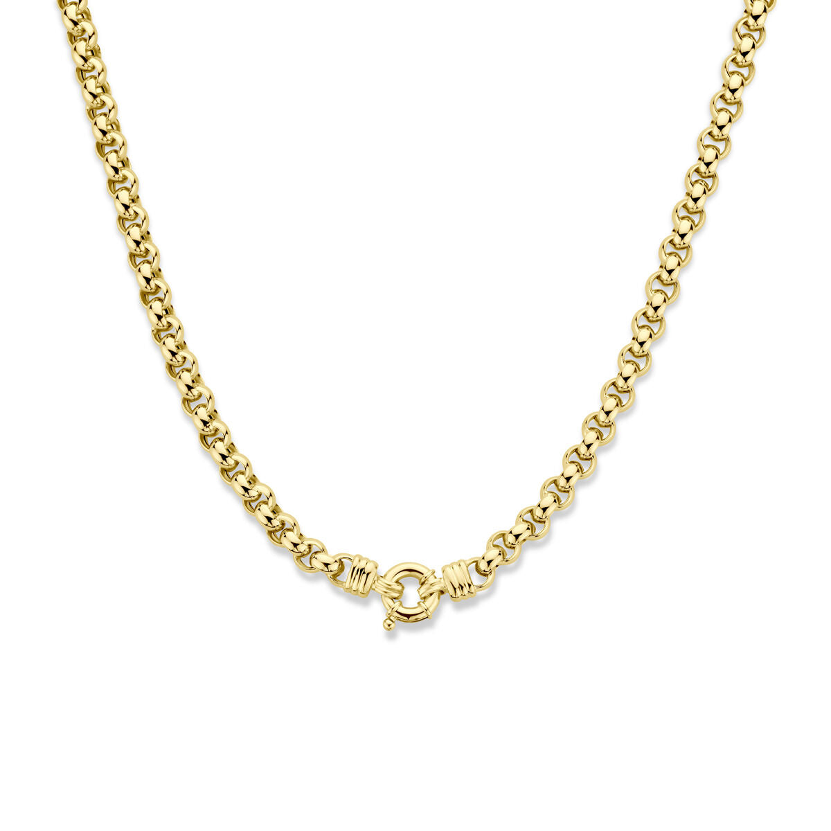 14K Geelgouden collier jasseron 7 mm 45 cm 4032398 - PansiteNederland.nl