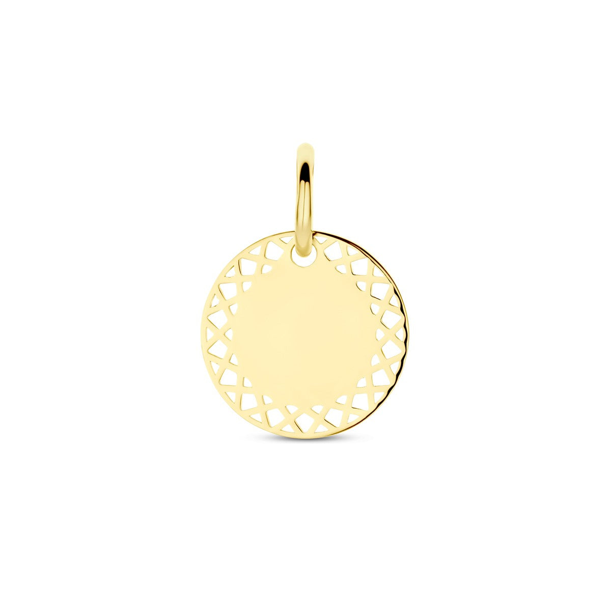 14K geelgoud graveerhanger 12 mm 4032410 - PansiteNederland.nl
