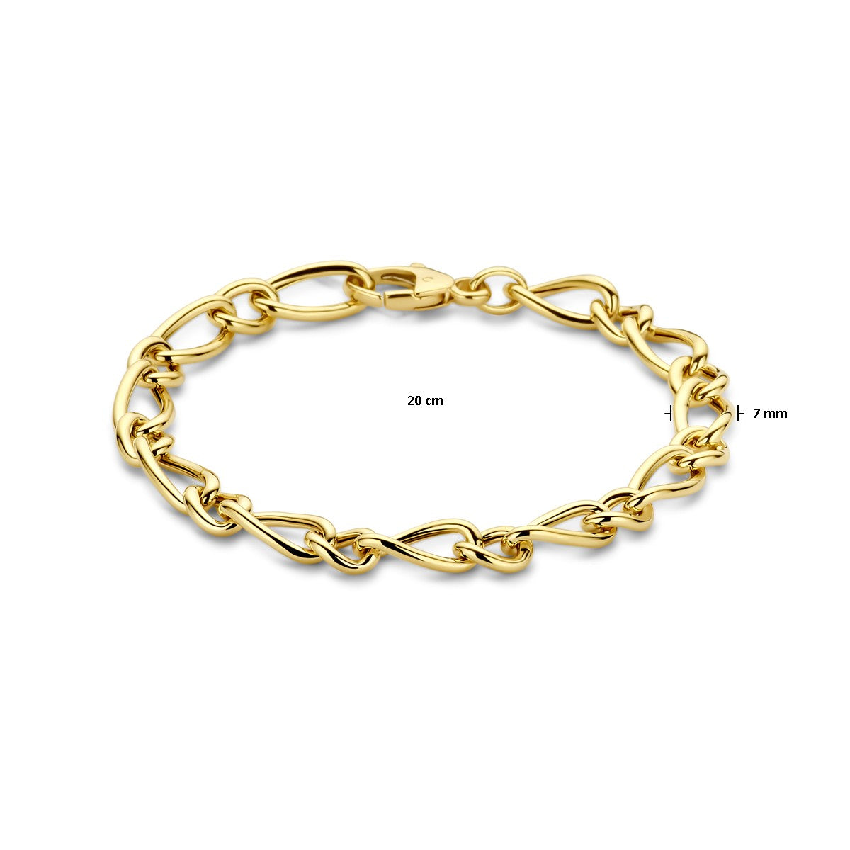 14K Geelgoud Armband Fantasie Schakel 7,0 Mm 20 Cm 4032420 - PansiteNederland.nl
