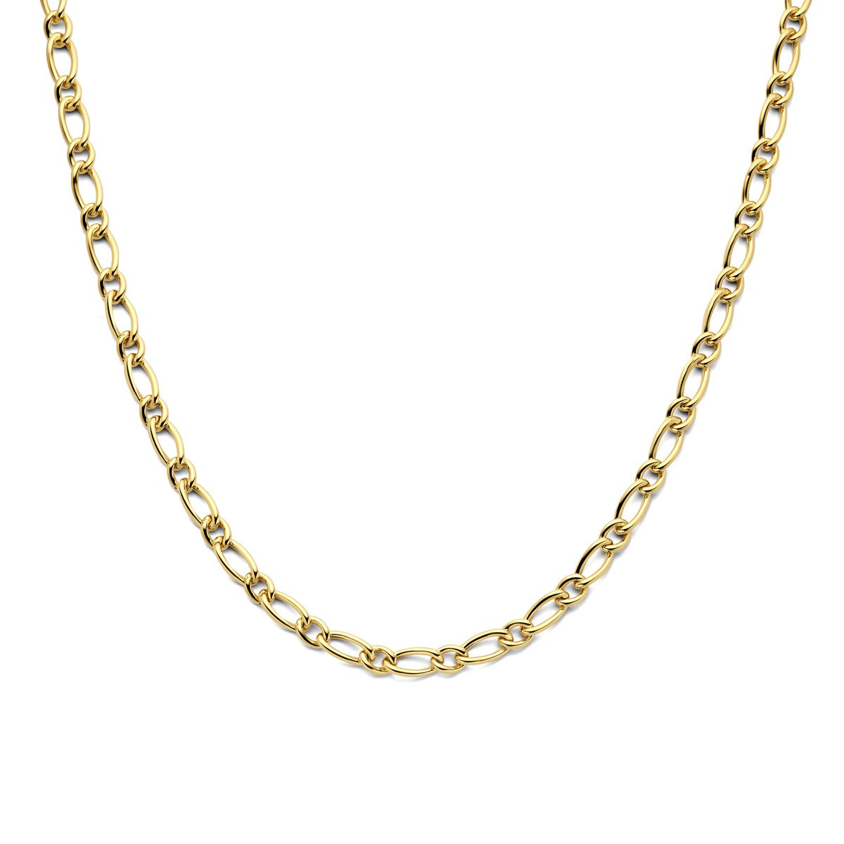 14K geelgoud collier fantasie schakel 7,0 mm 45 cm 4032421 - PansiteNederland.nl