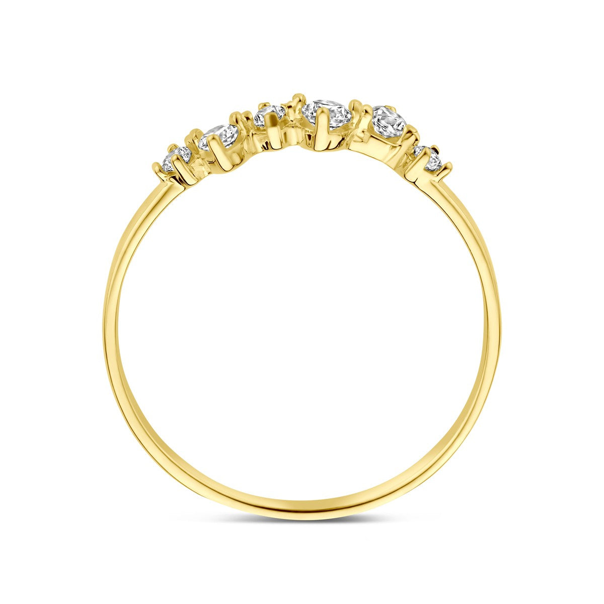 14K Geelgoud Ring Met Zirkonia 4032426 - PansiteNederland.nl