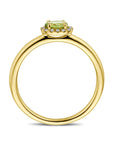 14K Geelgoud Ring Peridot En Diamant 0.05Ct H Si 4032468