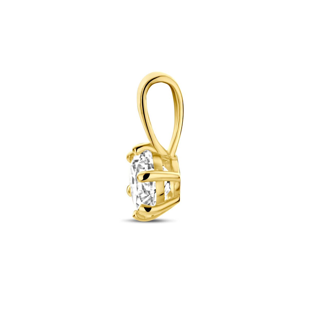 14K geelgoud hanger zirkonia 4032525 - PansiteNederland.nl