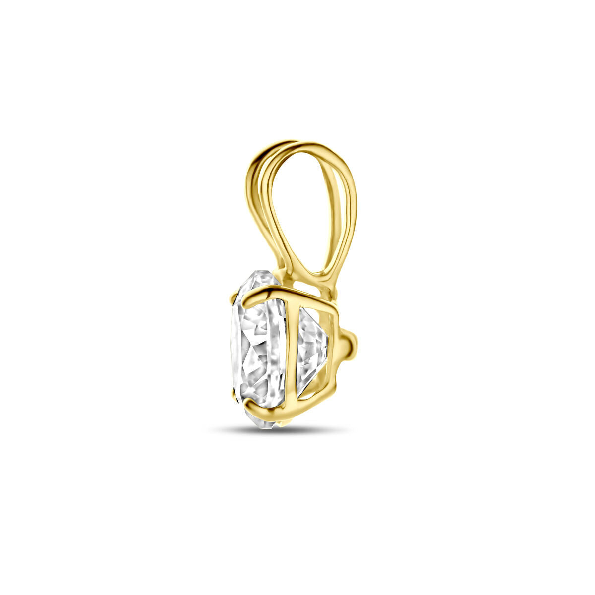 14K geelgoud hanger zirkonia 4032526 - PansiteNederland.nl