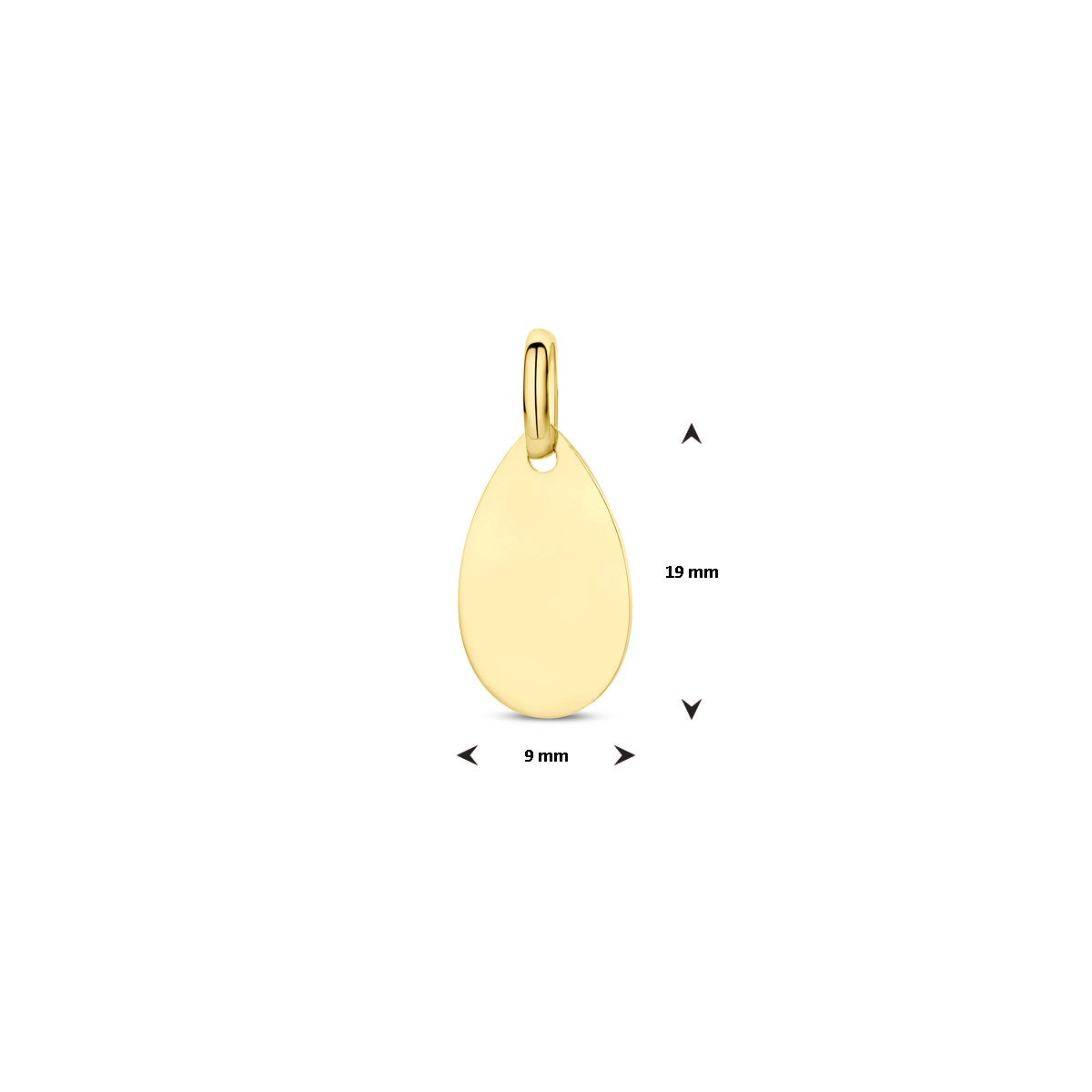 14K geelgoud graveerhanger 19 mm 4032773 - PansiteNederland.nl
