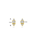 14K Geelgouden Oorknoppen Zirkonia 5 x 2 mm - 4032786