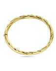 14K Geelgoud Bangle Scharnier Buis Gedraaid 10 X 60 Mm 4032793 - PansiteNederland.nl