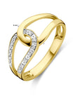 14K Geelgoud Ring Diamant 0.03Ct H Si 4032817 - PansiteNederland.nl