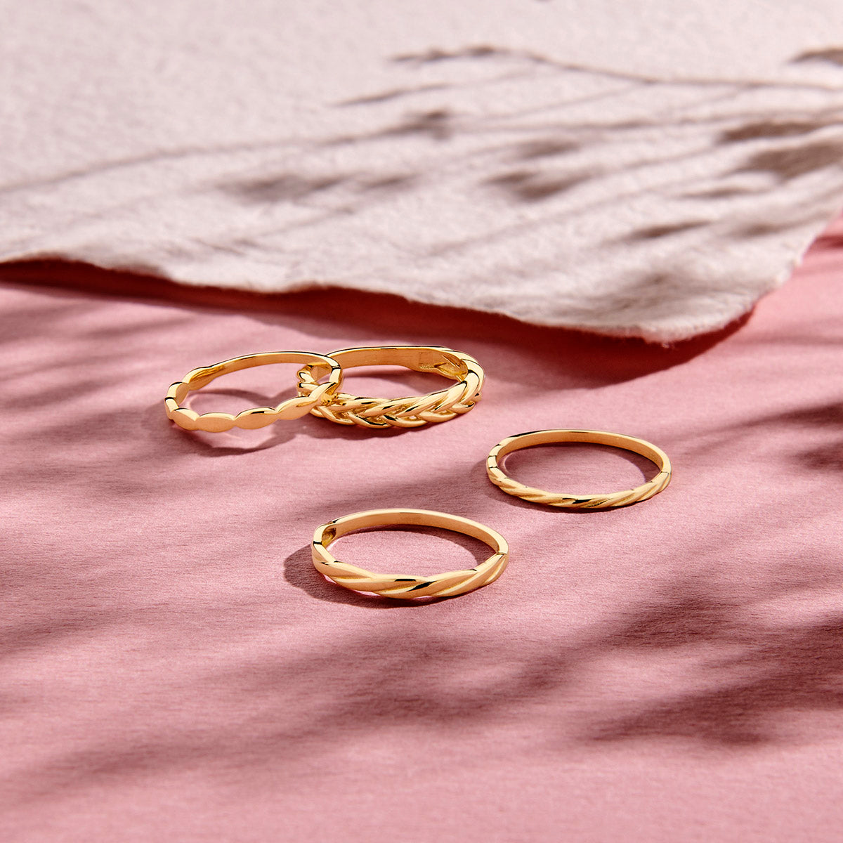 Ring gedraaid 14K geelgoud