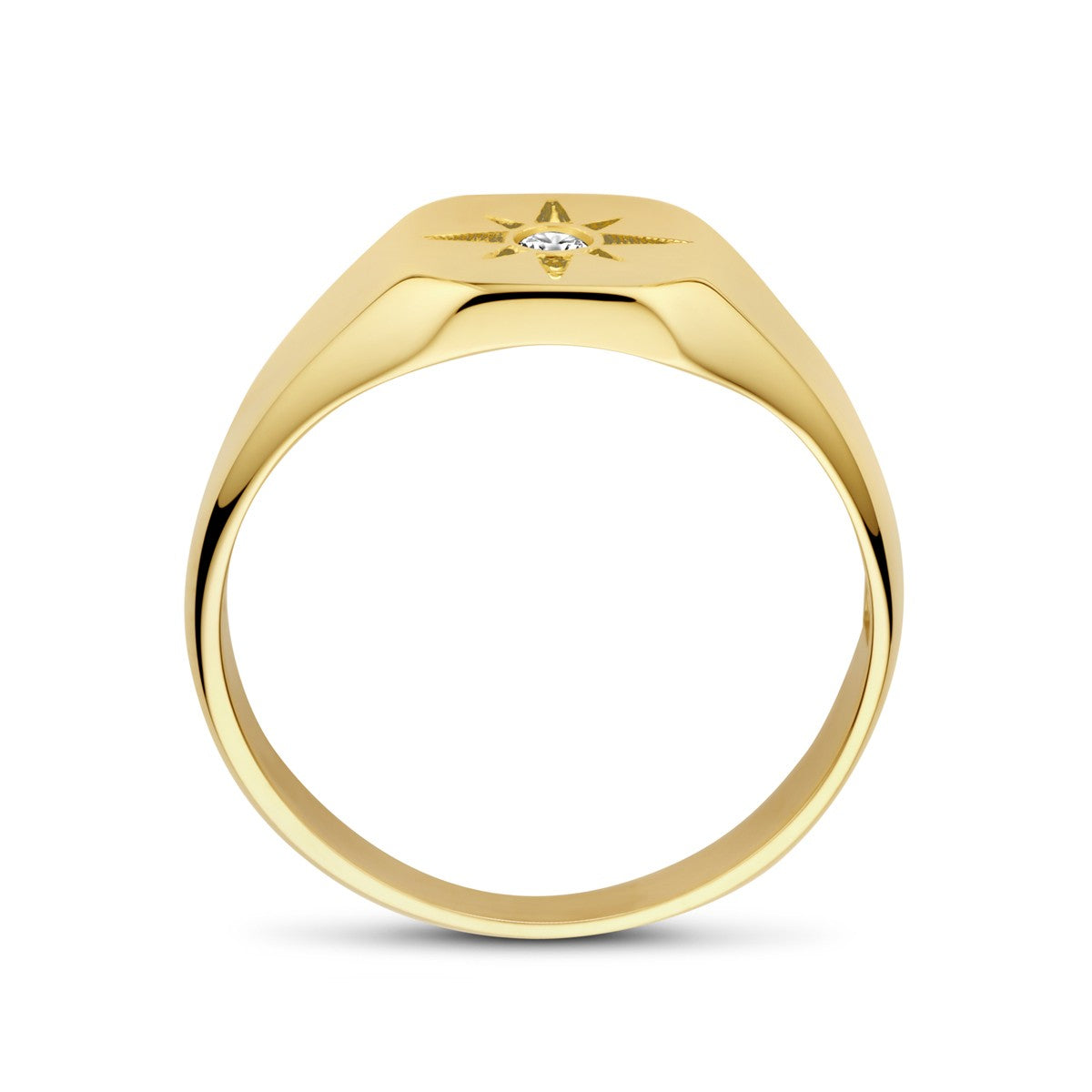 14K Geelgoud Ring Met Zirkonia 4032901 - PansiteNederland.nl