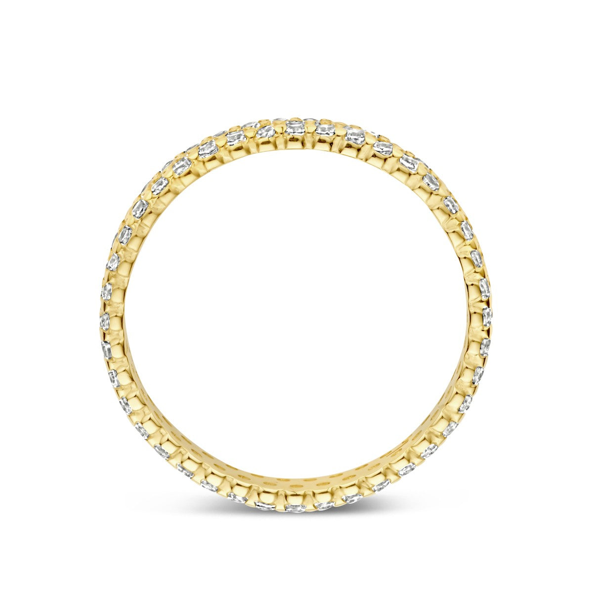 14K Geelgouden ring zirkonia 3 mm 4032906 - PansiteNederland.nl