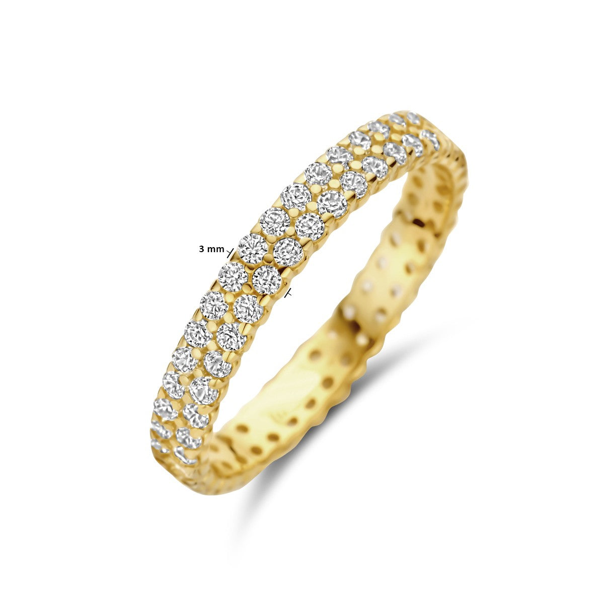 14K Geelgouden ring zirkonia 3 mm 4032906 - PansiteNederland.nl