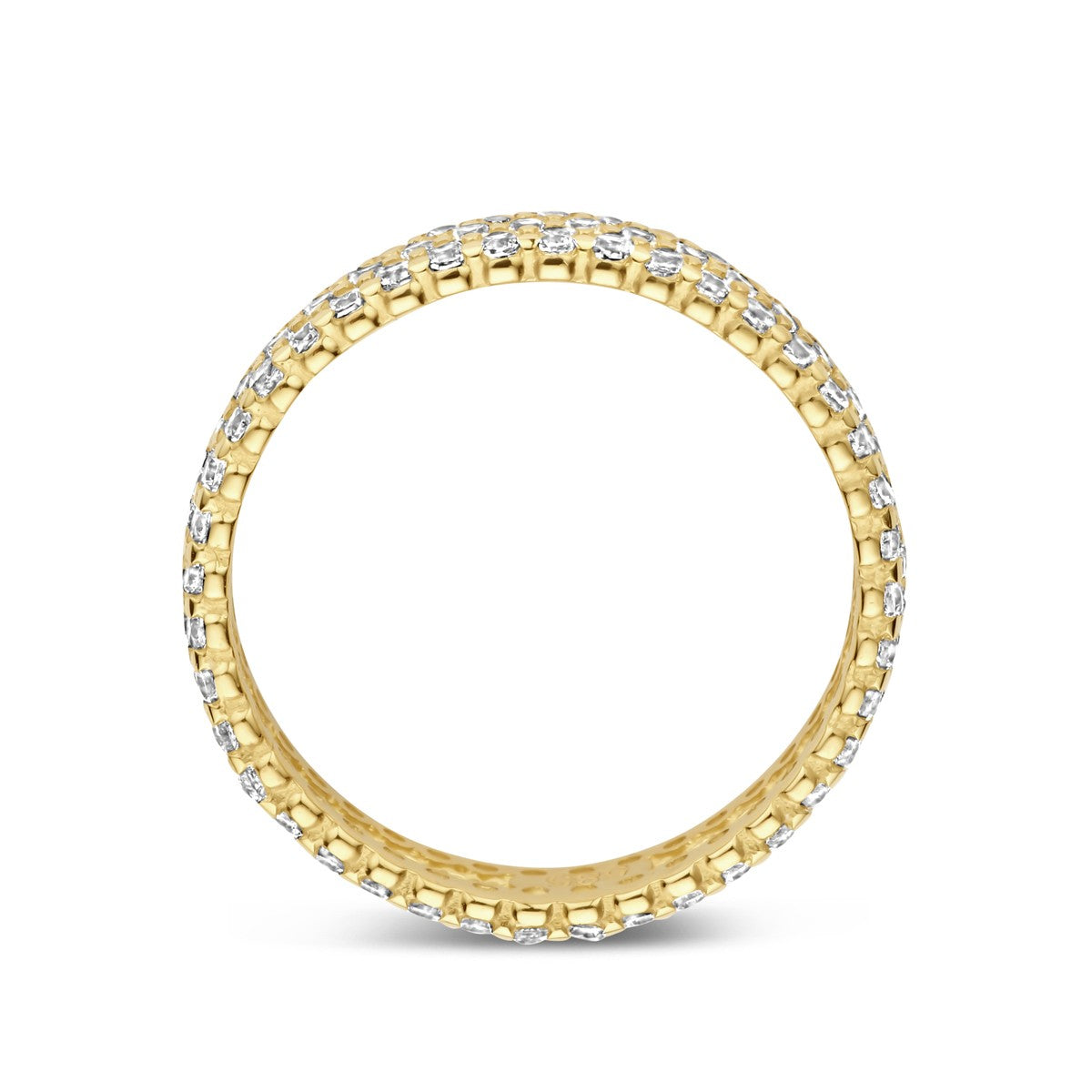14K Geelgouden ring zirkonia 4 mm 4032910 - PansiteNederland.nl