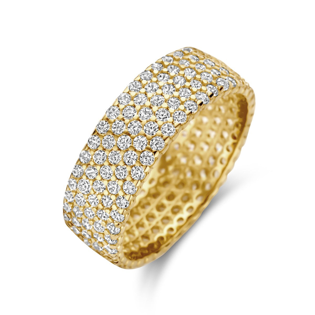 14K Geelgoud Ring Met Zirkonia 6,5 Mm 4032914 - PansiteNederland.nl