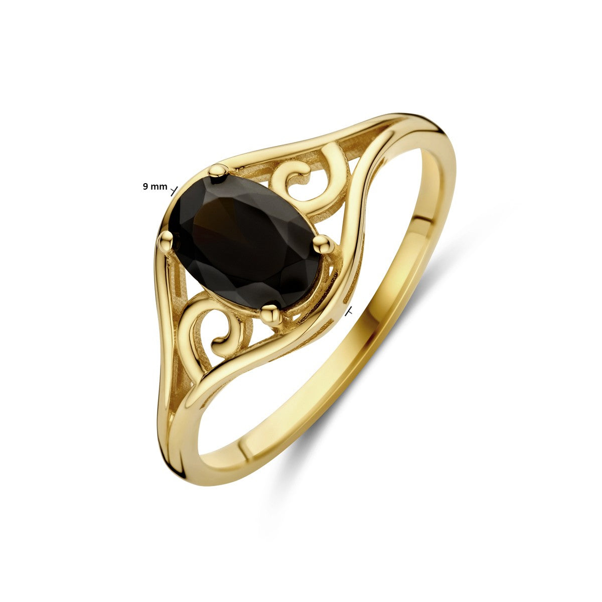 14K Geelgoud Ring Onyx 4032918 - PansiteNederland.nl
