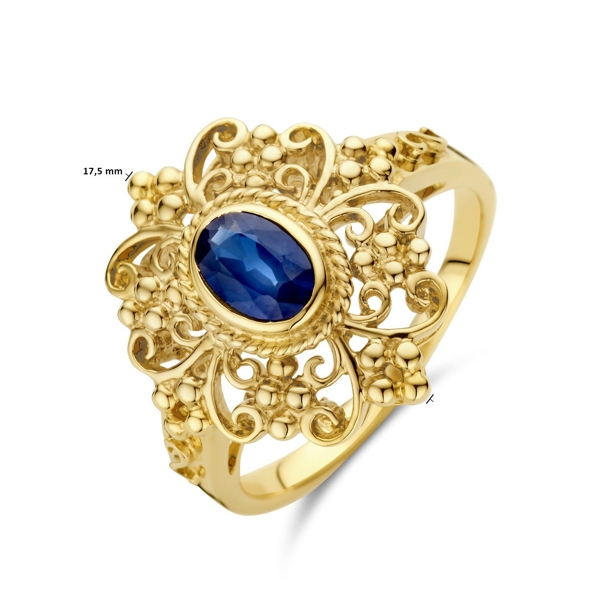 14K Geelgoud Ring Saffier 4032931 - PansiteNederland.nl