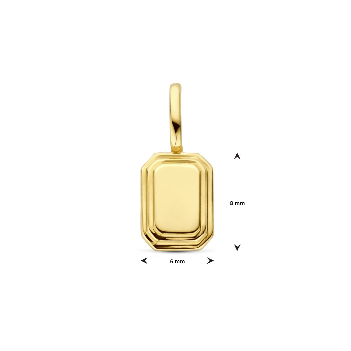 14K geelgoud graveerhanger 8 mm 4032961 - PansiteNederland.nl