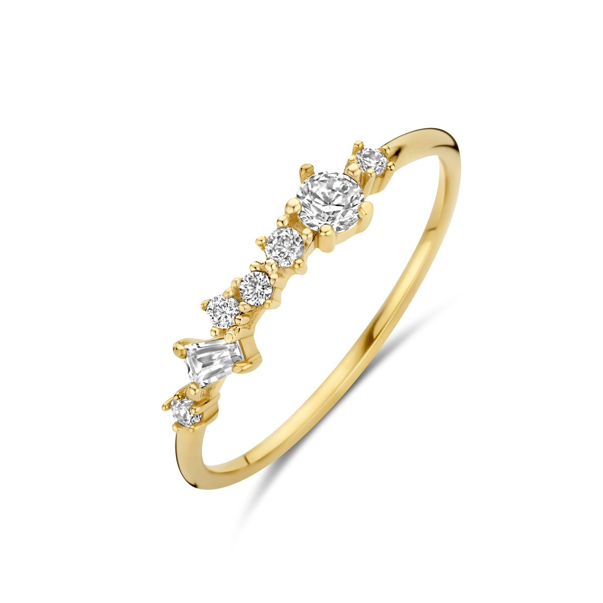 14K Geelgoud Ring Met Zirkonia 4032962 - PansiteNederland.nl