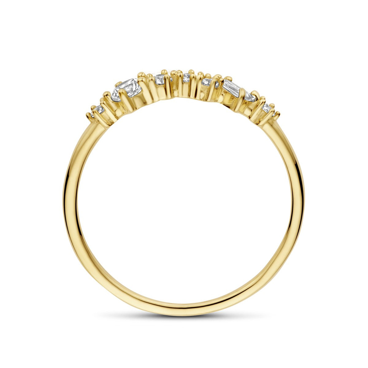 14K Geelgoud Ring Met Zirkonia 4032962 - PansiteNederland.nl