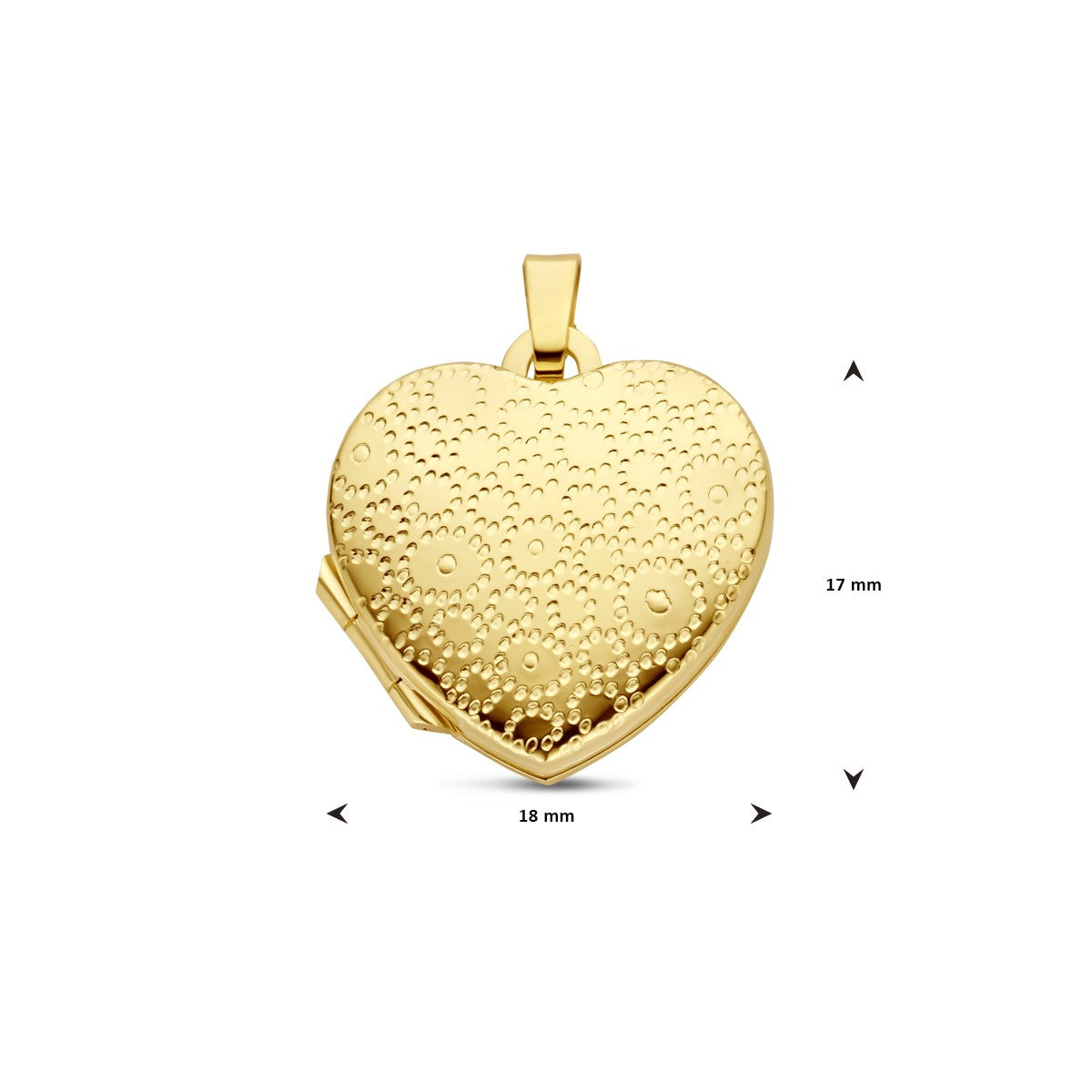 14K geelgoud medaillon hartje gravure 23 mm 4032966 - PansiteNederland.nl