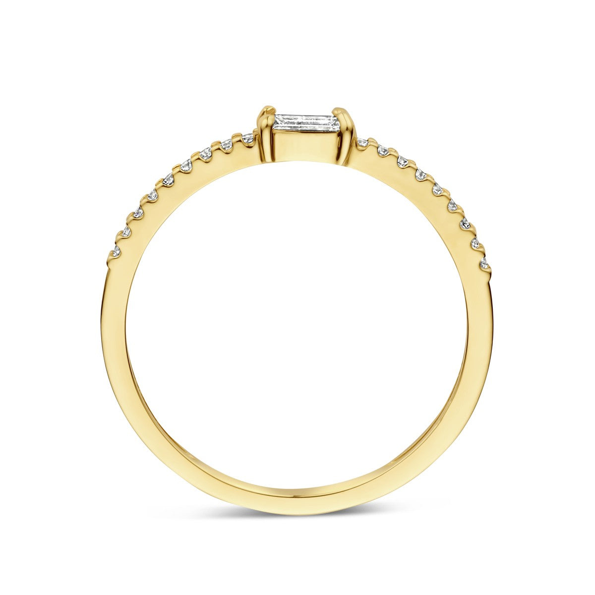 14K Geelgoud Ring Met Zirkonia 4032972 - PansiteNederland.nl