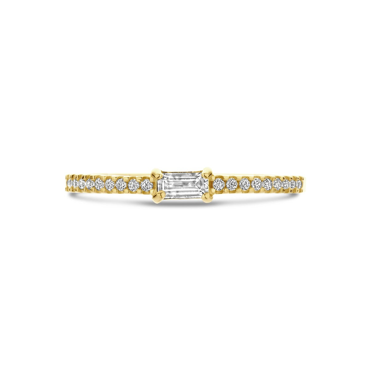 14K Geelgoud Ring Met Zirkonia 4032972 - PansiteNederland.nl