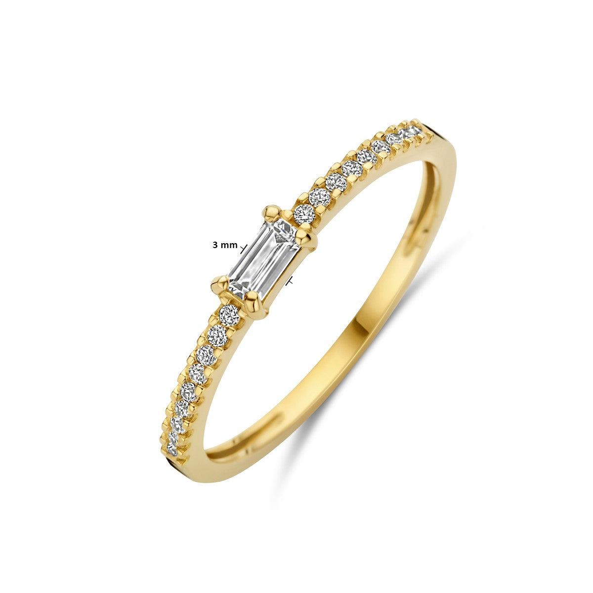 14K Geelgoud Ring Met Zirkonia 4032972 - PansiteNederland.nl