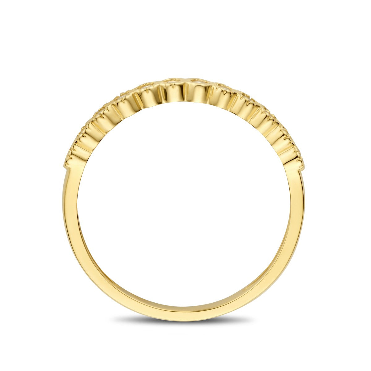 14K Geelgoud Ring Met Zirkonia 4032989 - PansiteNederland.nl