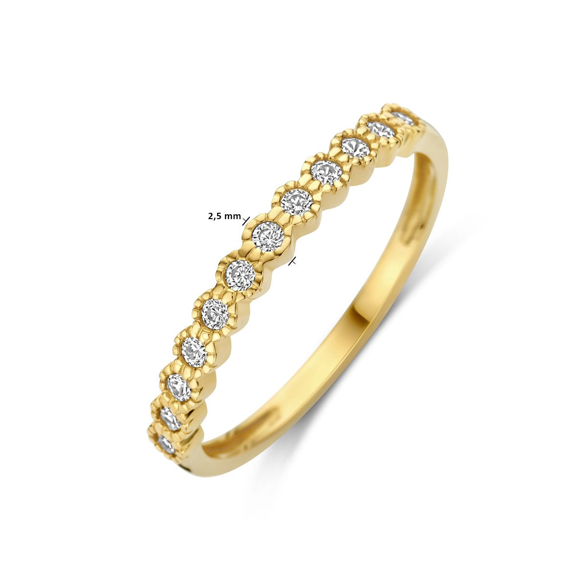 14K Geelgoud Ring Met Zirkonia 4032989 - PansiteNederland.nl