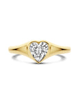 14K Geelgoud Ring Hart Met Zirkonia 4033002 - PansiteNederland.nl