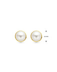 14K geelgoud oorknoppen parel 6,5 mm - 4033015