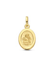 14K geelgoud hanger ovaal engel poli/mat 19 mm 4033121 - PansiteNederland.nl