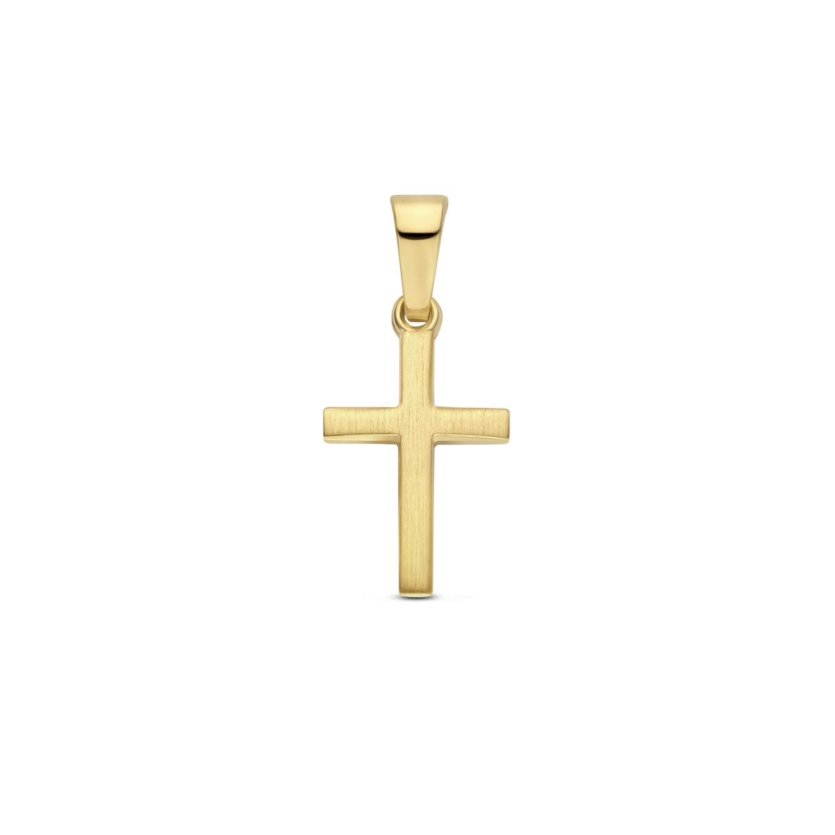 14K geelgoud hanger kruis 13 mm 4033127 - PansiteNederland.nl