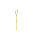 14K geelgoud hanger kruis gehamerd 18 mm 4033129 - PansiteNederland.nl