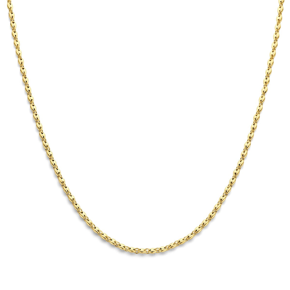 14K geelgoud collier koffieboon 4,2 mm 43 cm 4033146 - PansiteNederland.nl