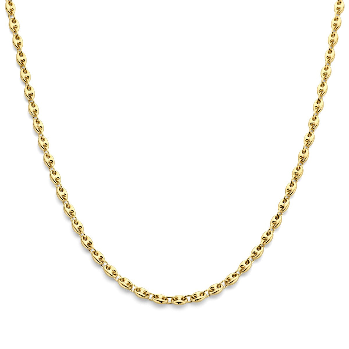 14K geelgoud collier koffieboon 6 mm 45 cm 4033148 - PansiteNederland.nl