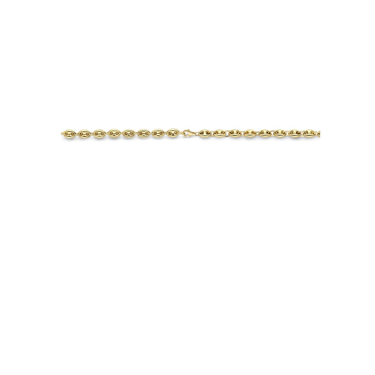 14K geelgoud collier koffieboon 6 mm 45 cm 4033148 - PansiteNederland.nl
