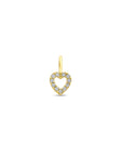 14K geelgoud hanger hartje zirkonia 10,5 mm - 4033186 - PansiteNederland.nl